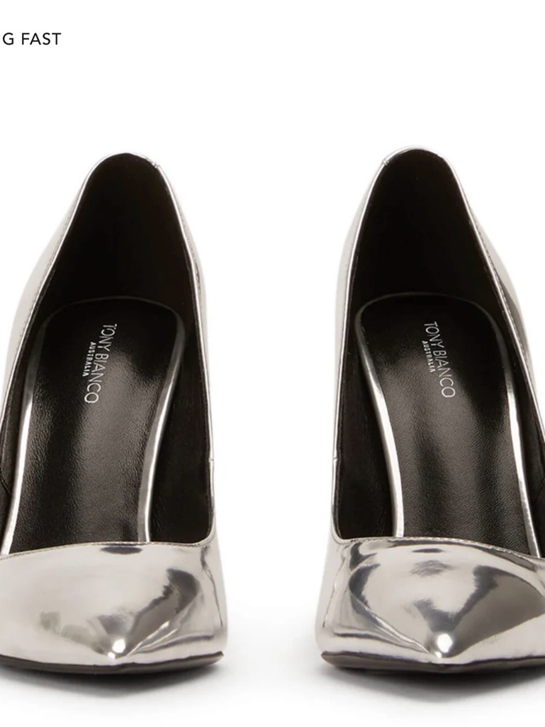 Tony Bianco Silver Pointed-Toe Pumps - Women's Metallic Heels
